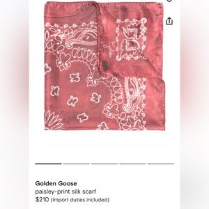 Golden goose paisley head scarf